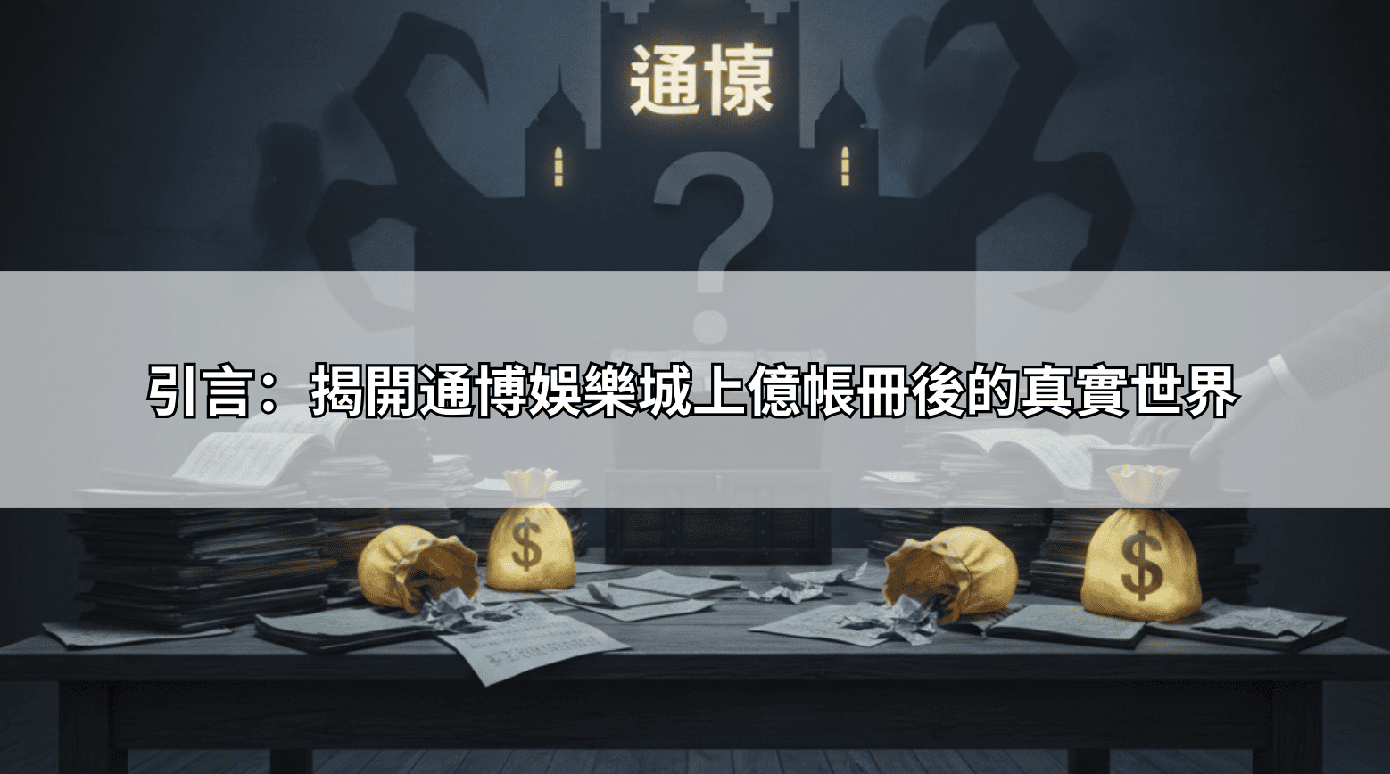 贏了也拿不到？從通博娛樂城上億帳冊看「不出金」的黑暗邏輯
