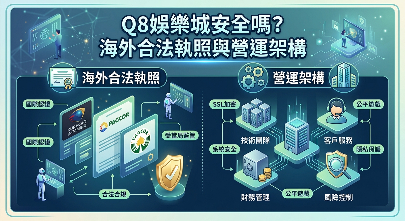 Q8娛樂城安全嗎?海外合法執照與營運架構