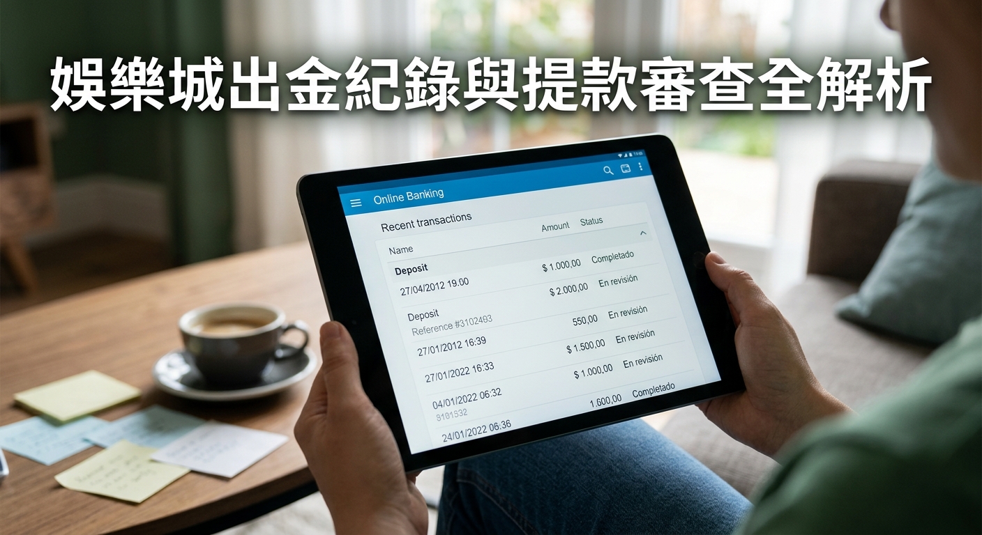 娛樂城出金紀錄與提款審查全解析