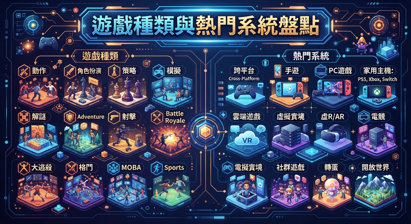 遊戲種類與熱門系統盤點